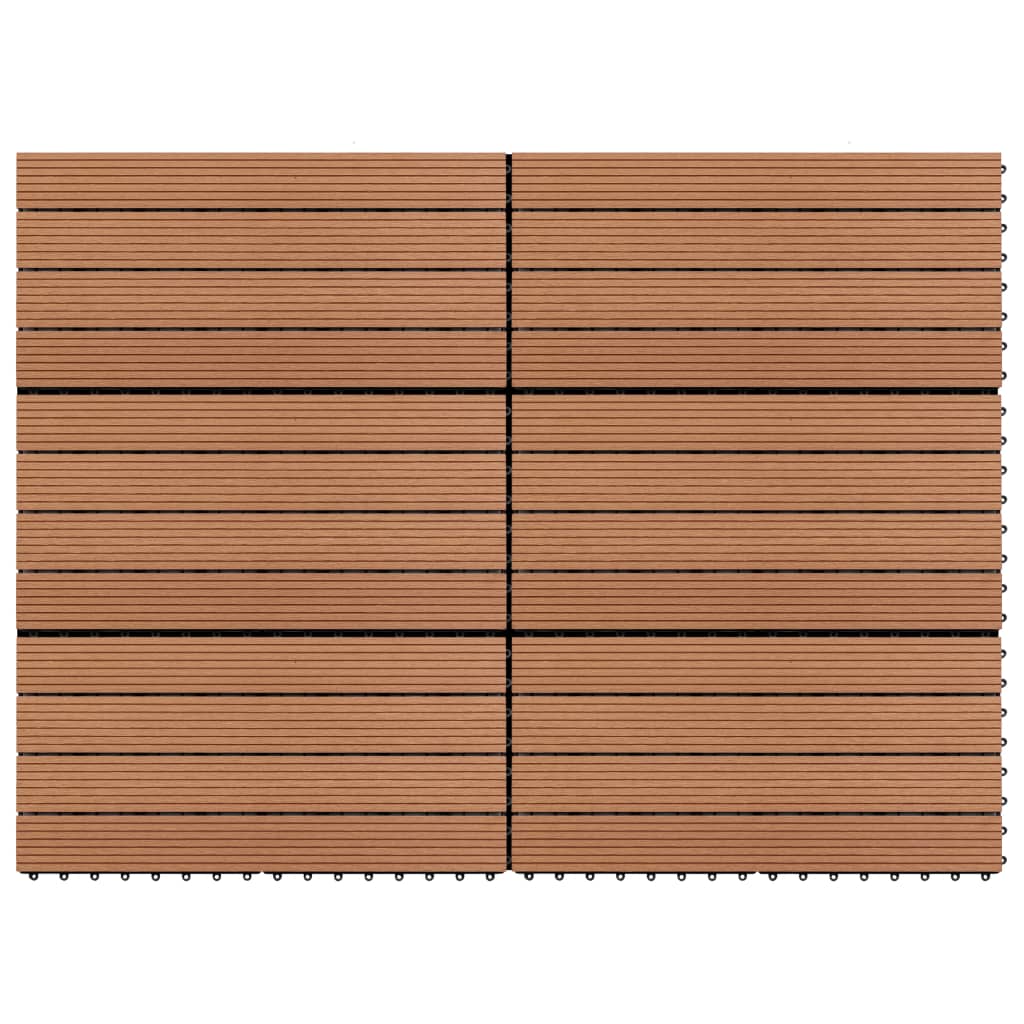 Carreaux WPC 60×30 cm 6 pièces 1m² marron