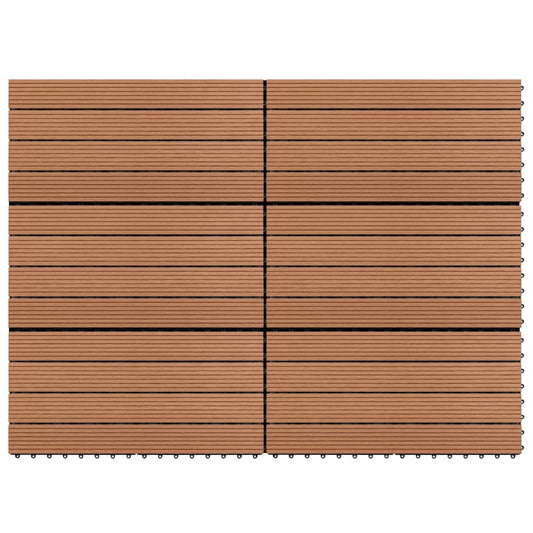 Carreaux WPC 60×30 cm 6 pièces 1m² marron