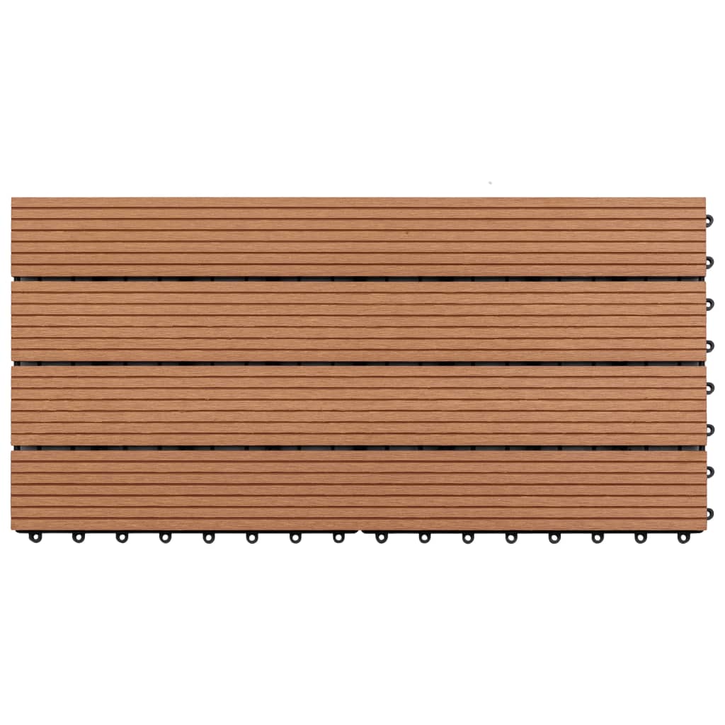 Carreaux WPC 60×30 cm 6 pièces 1m² marron