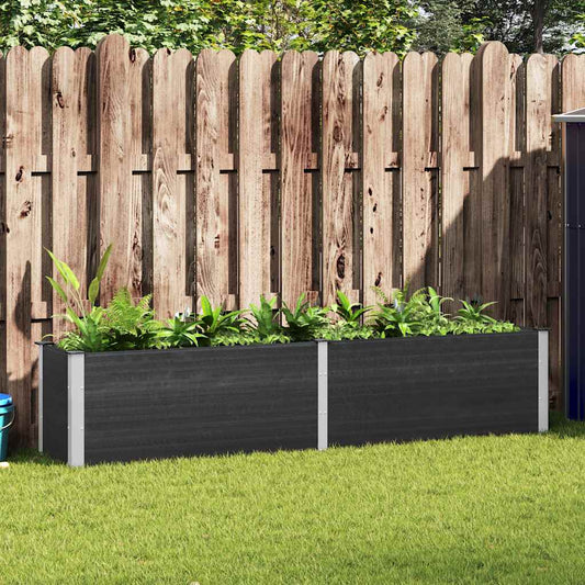 Garden Raised Bed 250 x 50 x 91 cm WPC Grey