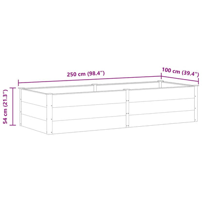 Garten-Hochbeet 250 x 100 x 54 cm WPC Grau