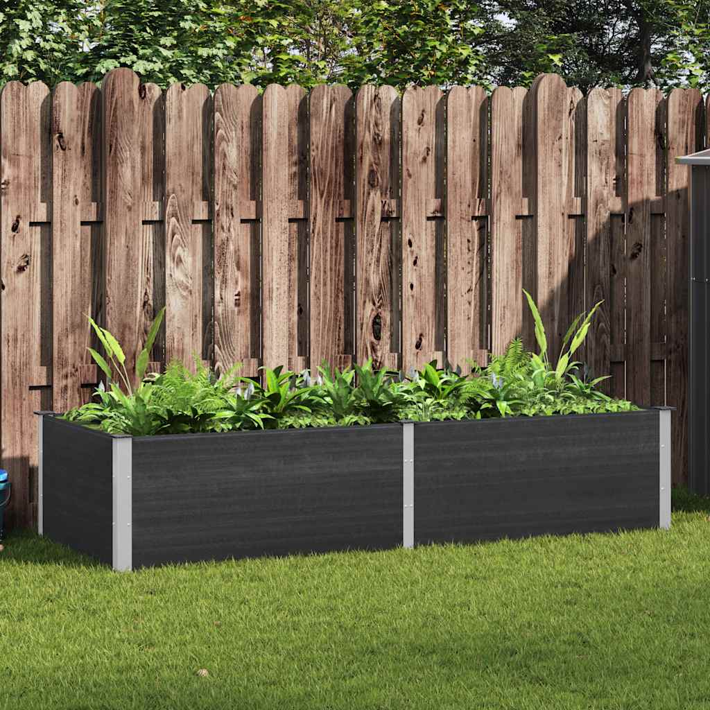 Garden Raised Bed 250 x 100 x 54 cm WPC Grey