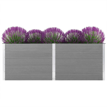 Garten-Hochbeet 250 x 100 x 91 cm WPC Grau