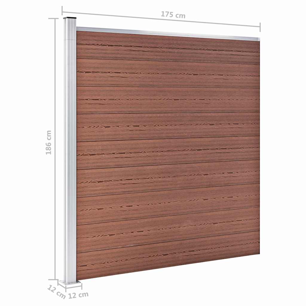 Gartenzaun WPC 175x186 cm Braun