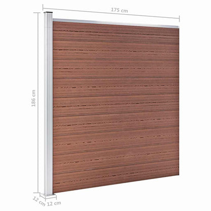 Gartenzaun WPC 175x186 cm Braun