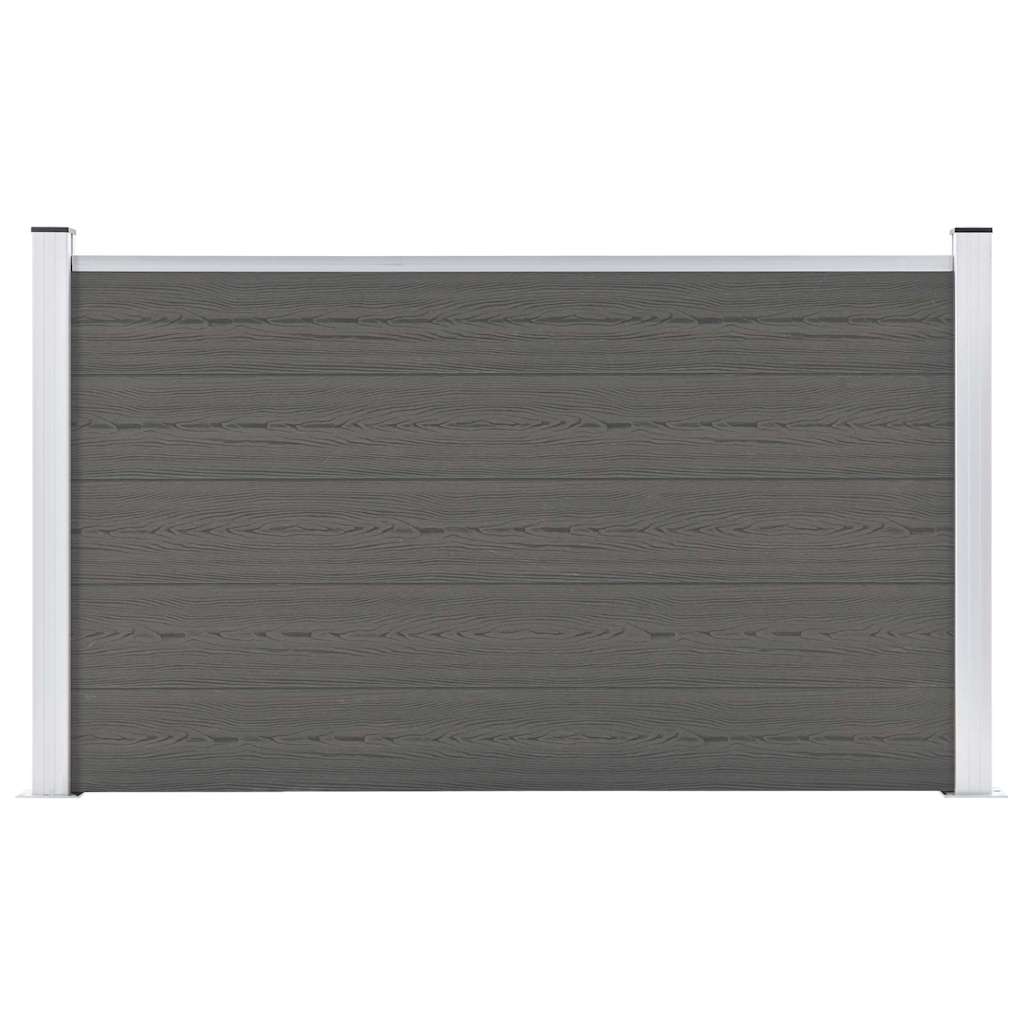 Gartenzaun WPC 180×105 cm Grau