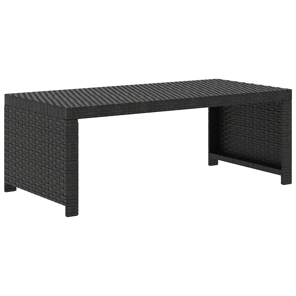 5-tlg. Garten-Lounge-Set mit Auflagen Poly Rattan Schwarz