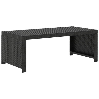 5-tlg. Garten-Lounge-Set mit Auflagen Poly Rattan Schwarz