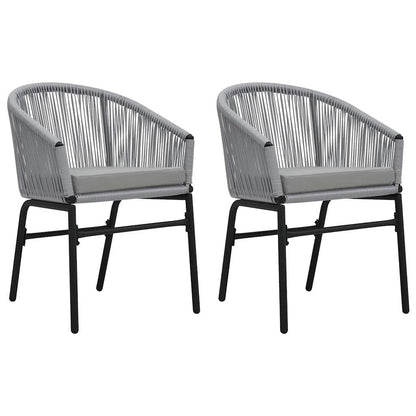 Gartenstühle 2 Stk. Anthrazit PE-Rattan