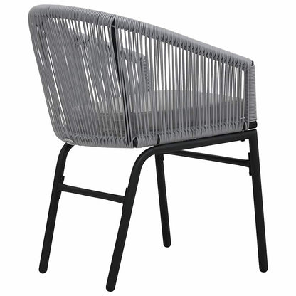 Gartenstühle 2 Stk. Anthrazit PE-Rattan