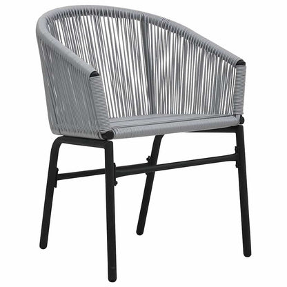 Gartenstühle 2 Stk. Anthrazit PE-Rattan