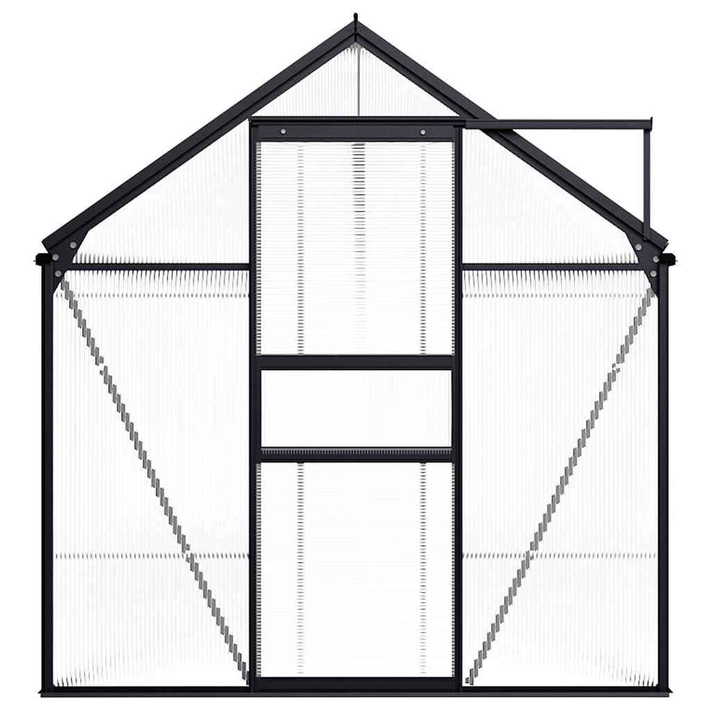 Gewächshaus Anthrazit Aluminium 8,17 m²