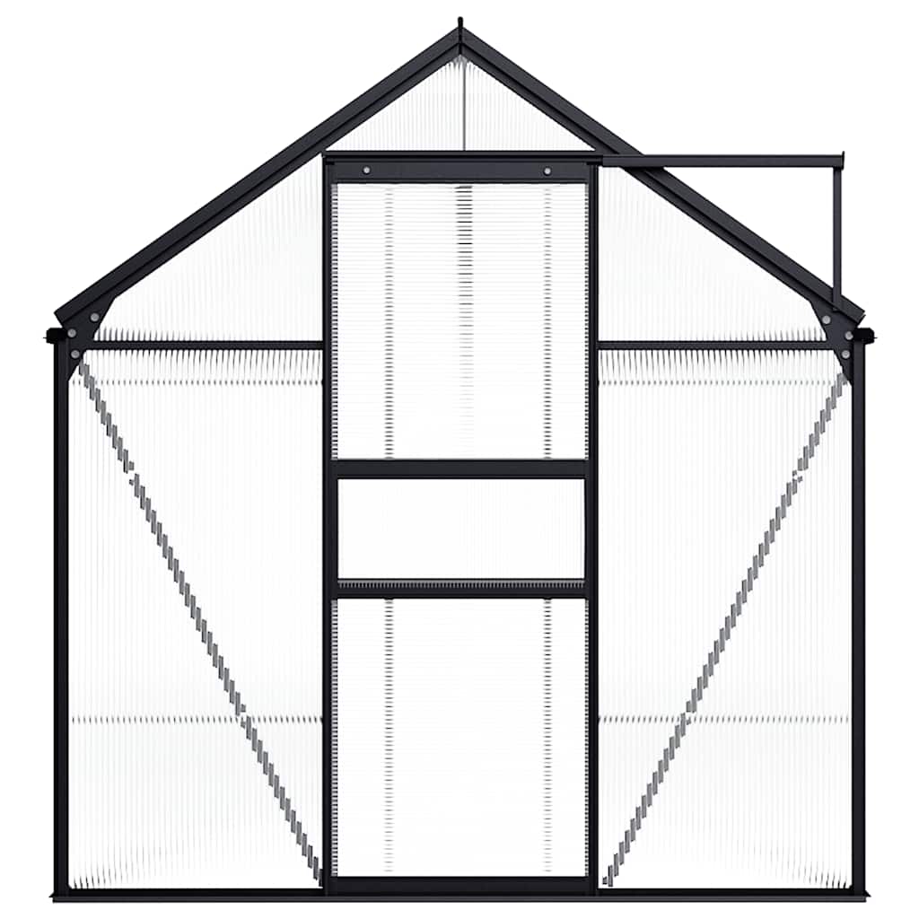 Gewächshaus Anthrazit Aluminium 8,17 m²