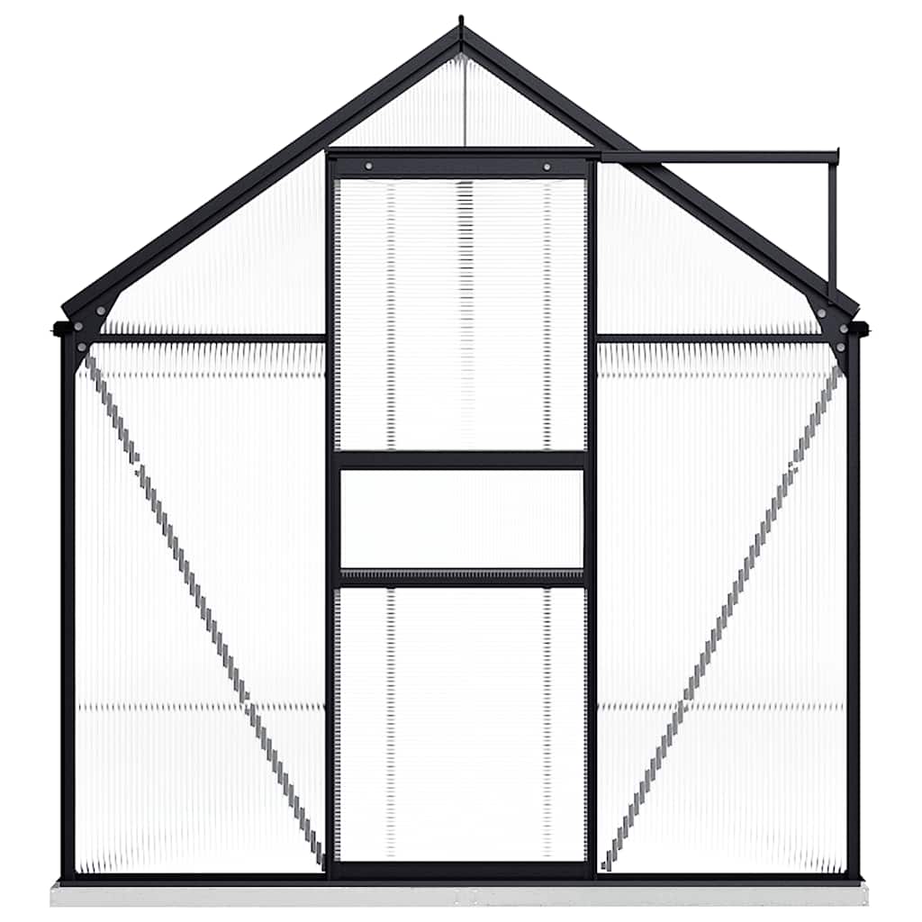 Gewächshaus mit Fundament Anthrazit Aluminium 9,31 m²