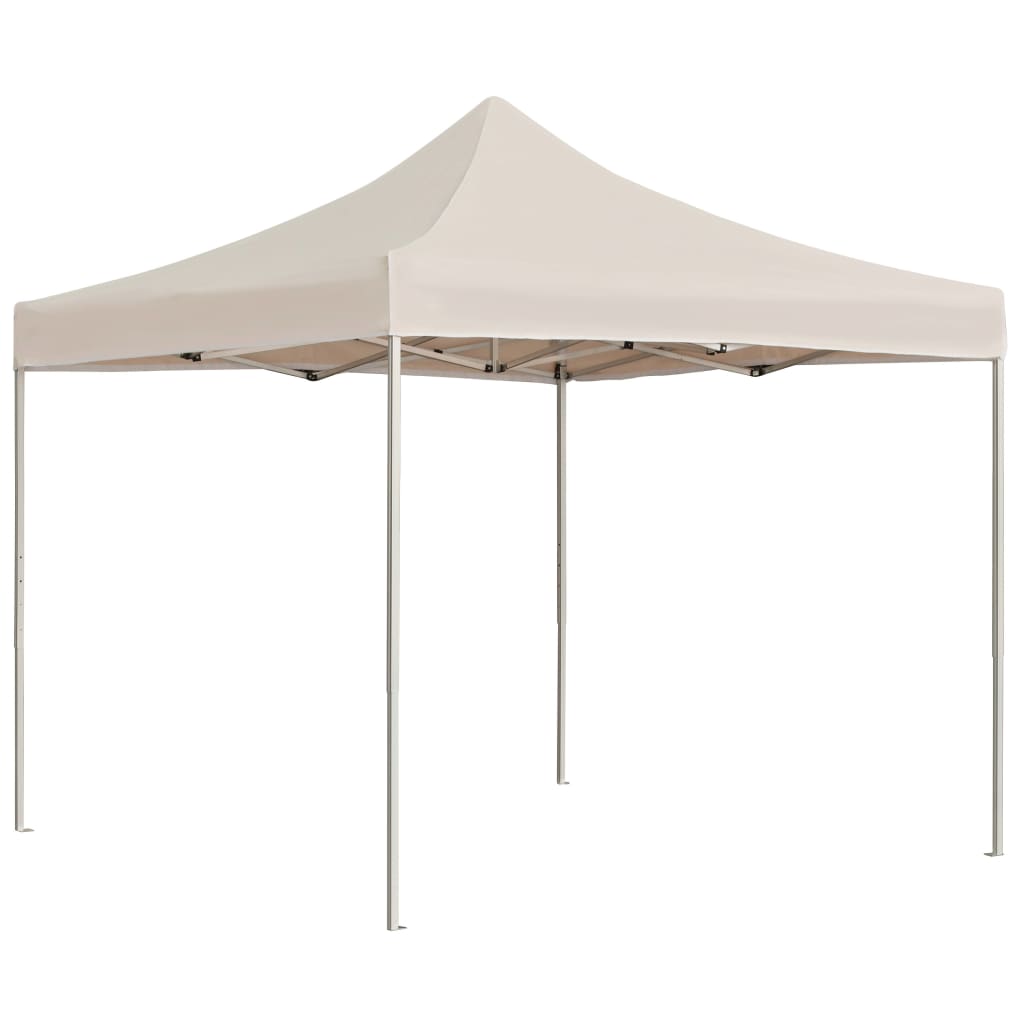 Tente de fête professionnelle pliable en aluminium 2x2 m crème