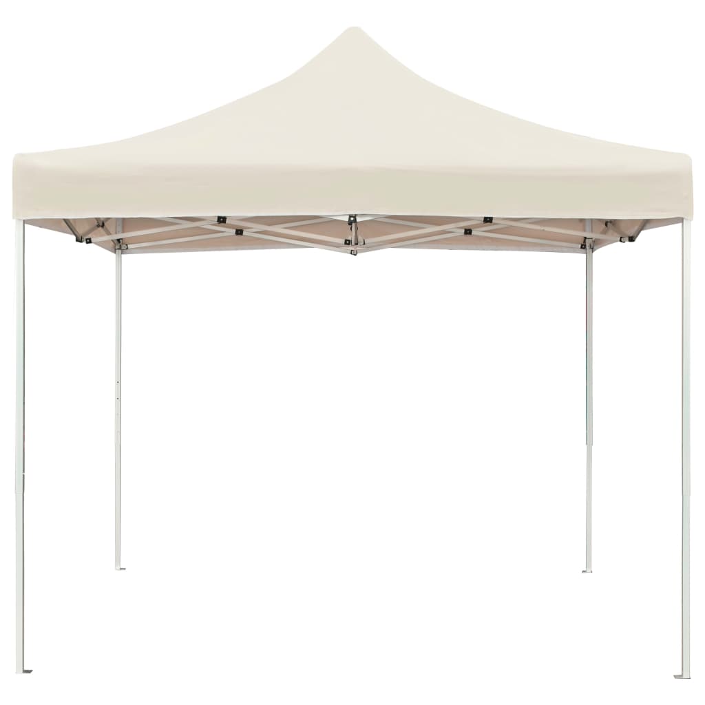 Tente de fête professionnelle pliable en aluminium 2x2 m crème