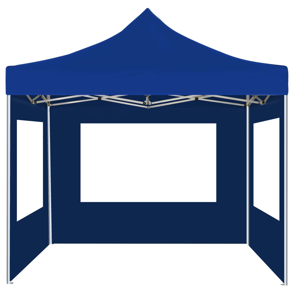 Tente de fête professionnelle pliable avec parois aluminium 2×2m bleu