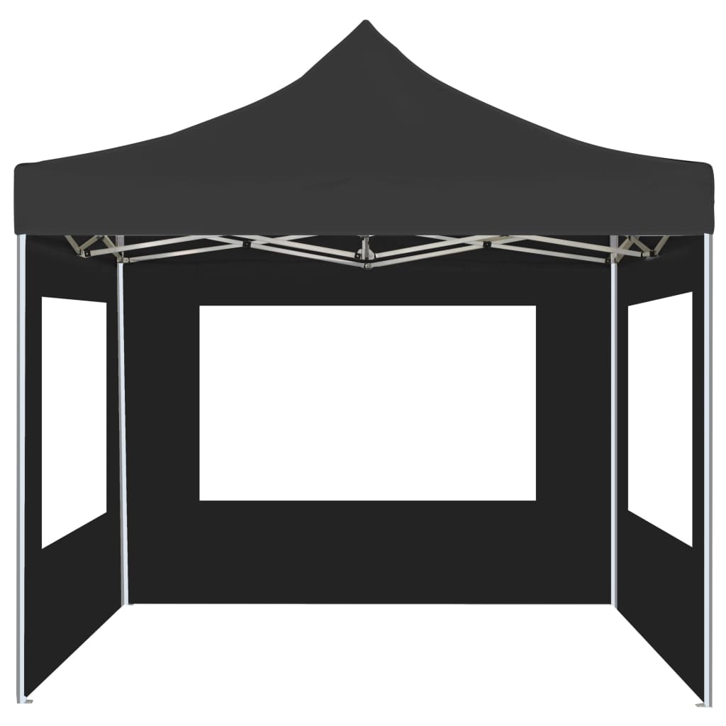 Tente de fête professionnelle pliable avec parois aluminium 2×2m anthracite