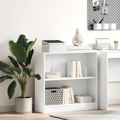 Bücherregal Weiß 80x24x75 cm Holzwerkstoff