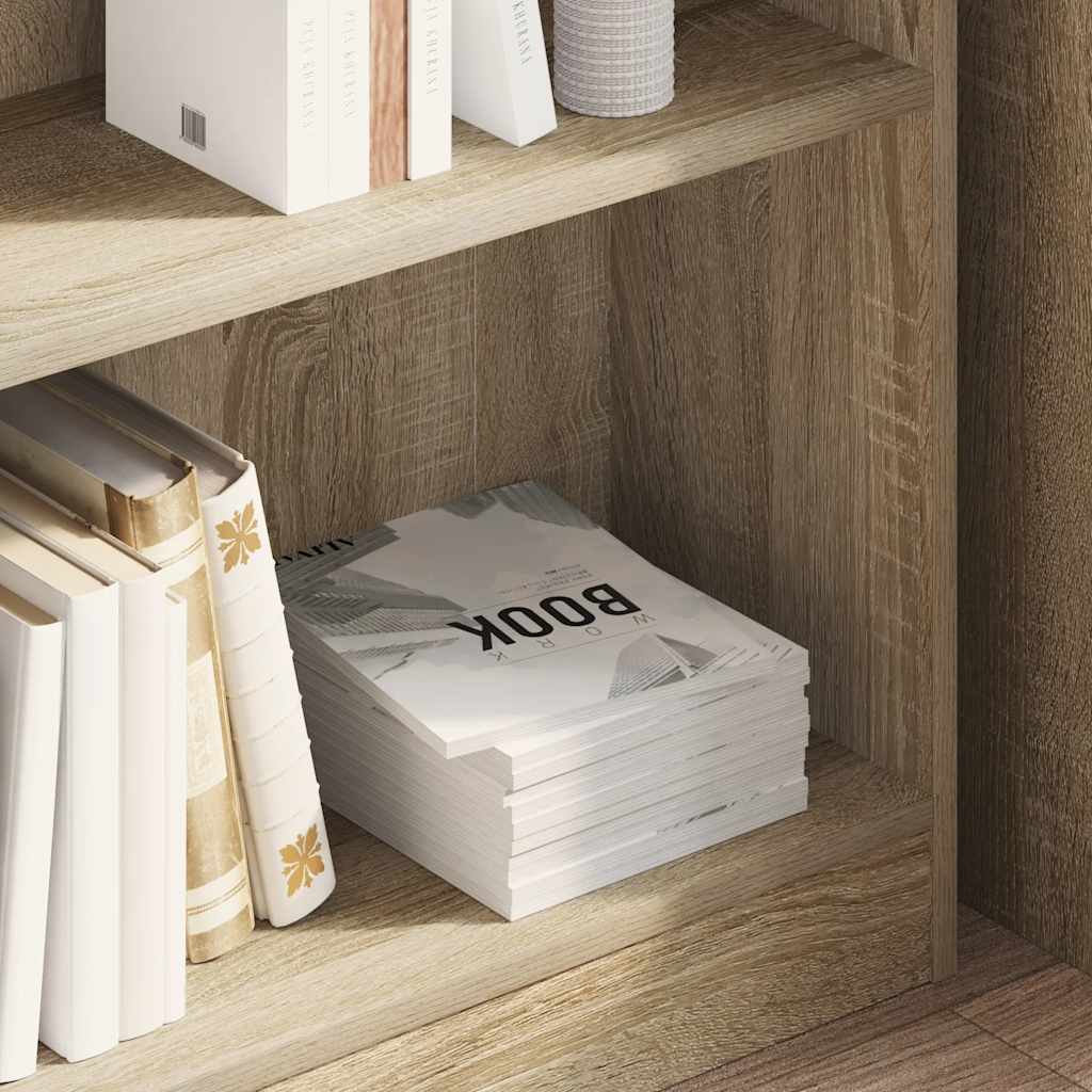 Bibliothèque en chêne Sonoma 80x24x75 cm matériau bois