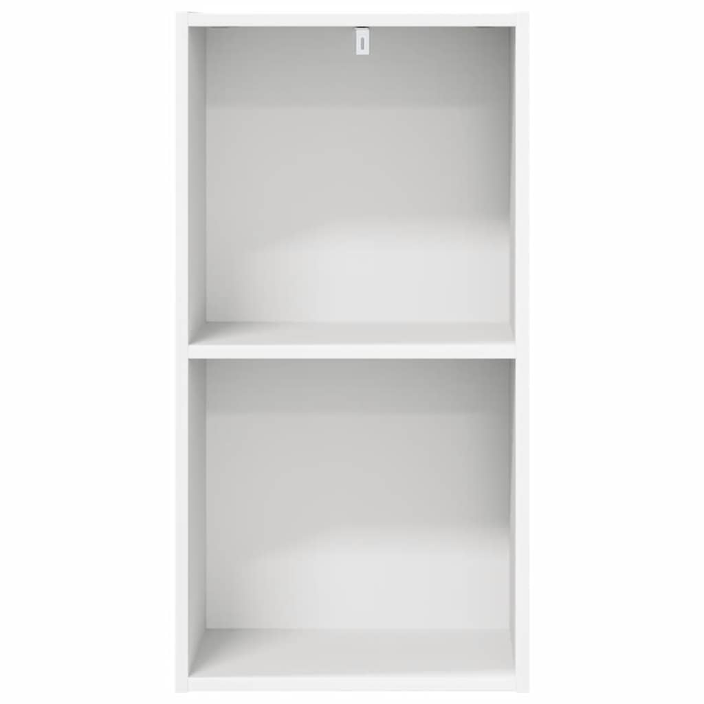 Bücherregal 2 Fächer Weiß 40x30x76,5 cm Holzwerkstoff
