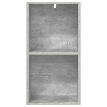 Bücherregal 2 Fächer Betongrau 40x30x76,5 cm Holzwerkstoff