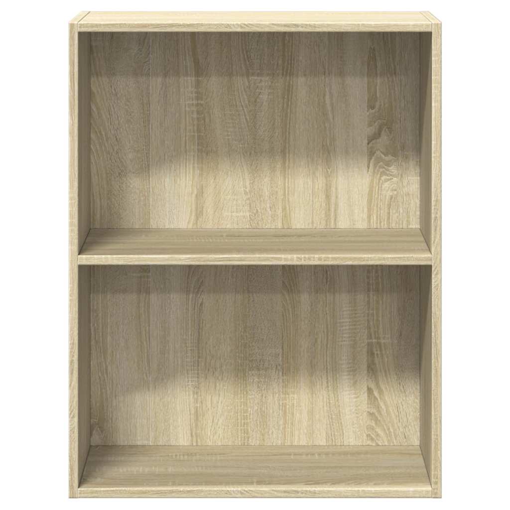 Bibliothèque 2 compartiments chêne Sonoma 60x30x76,5 cm matière bois