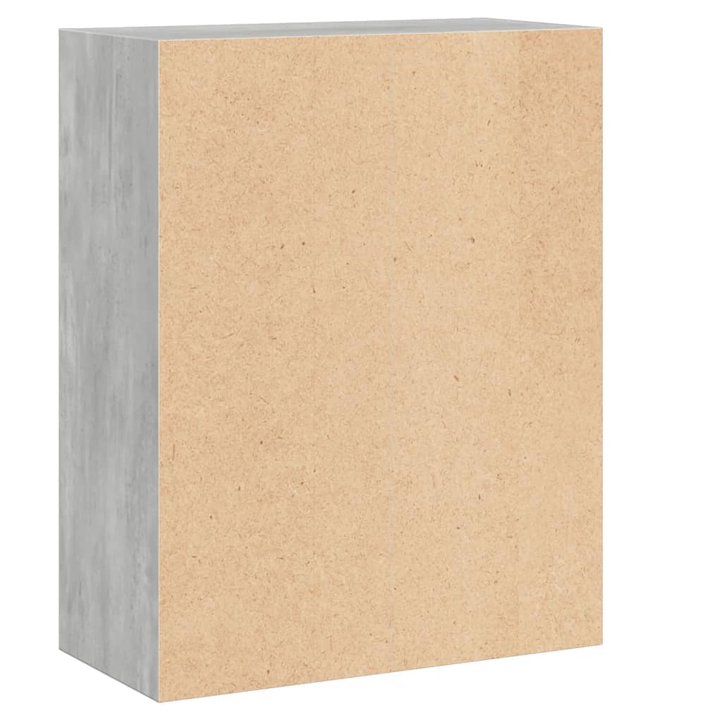 Bücherregal 2 Fächer Betongrau 60x30x76,5 cm Holzwerkstoff