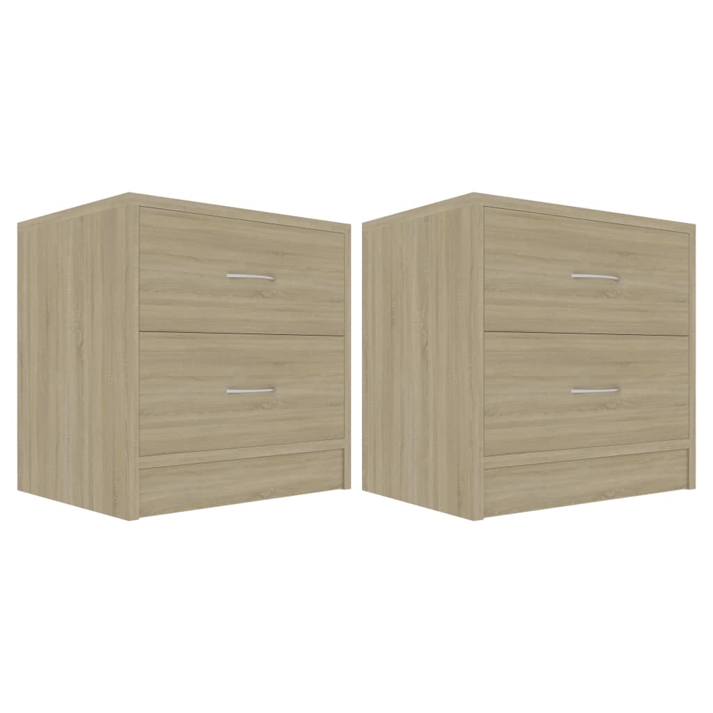 Nachttische 2 Stk. Sonoma-Eiche 40x30x40 cm Holzwerkstoff
