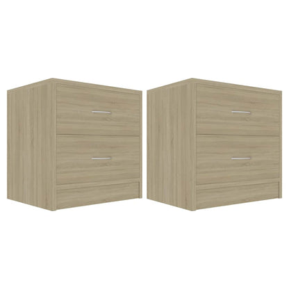 Nachttische 2 Stk. Sonoma-Eiche 40x30x40 cm Holzwerkstoff