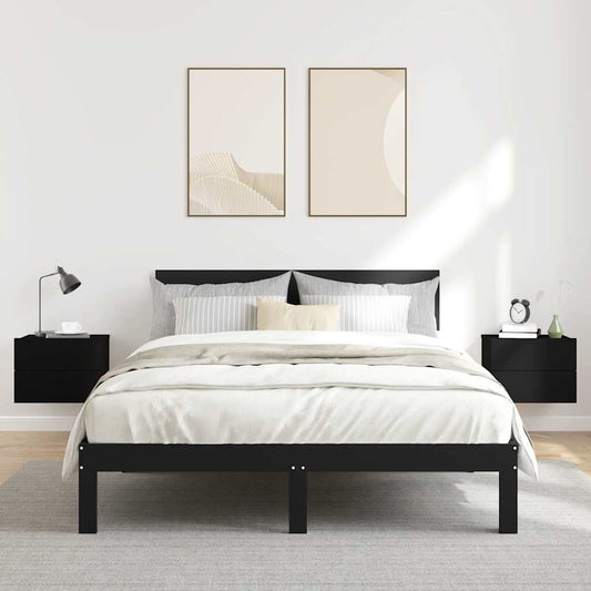 Tables de chevet 2 pcs. Noir 40x30x30 cm en bois