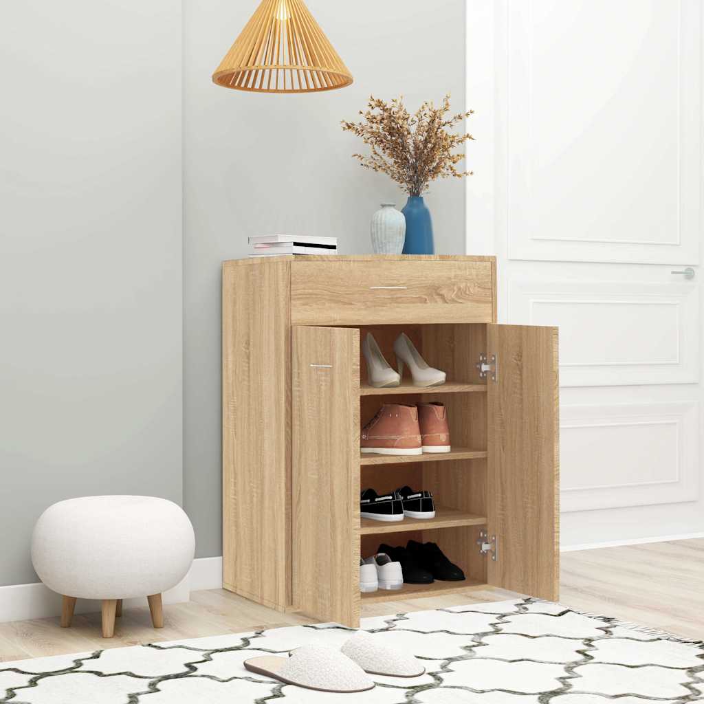 Schuhschrank Sonoma-Eiche 60x35x84 cm Holzwerkstoff