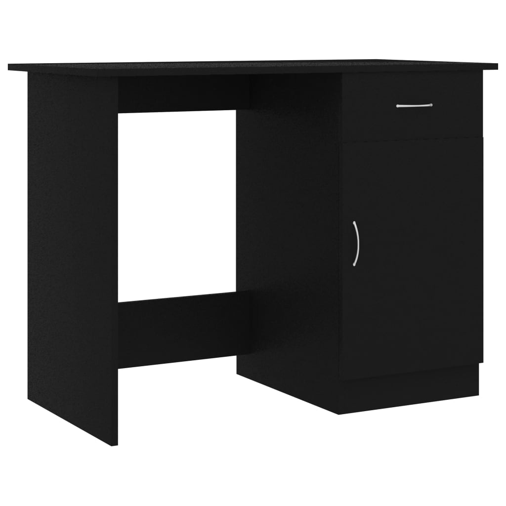 Bureau noir 100x50x76 cm en bois