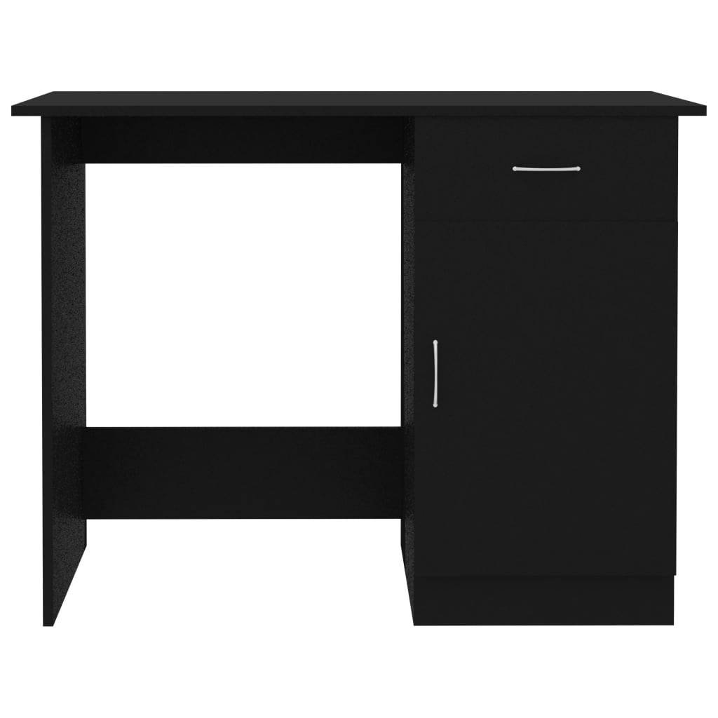 Bureau noir 100x50x76 cm en bois