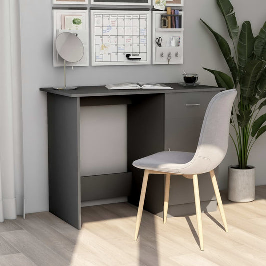 Bureau gris 100x50x76 cm matière bois