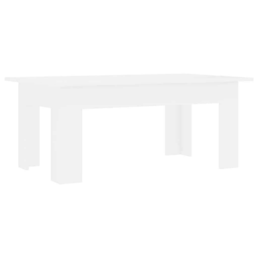 Table basse blanche 100x60x42 cm en bois