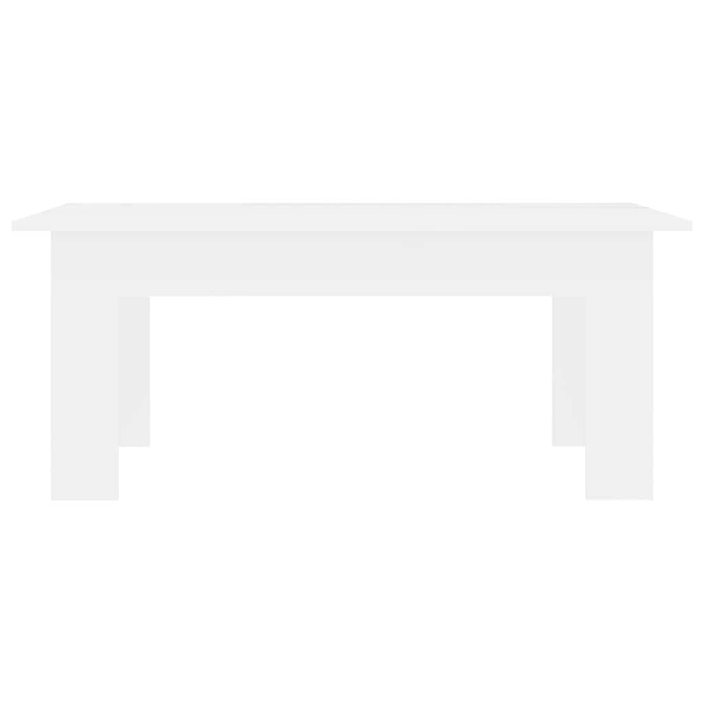 Table basse blanche 100x60x42 cm en bois