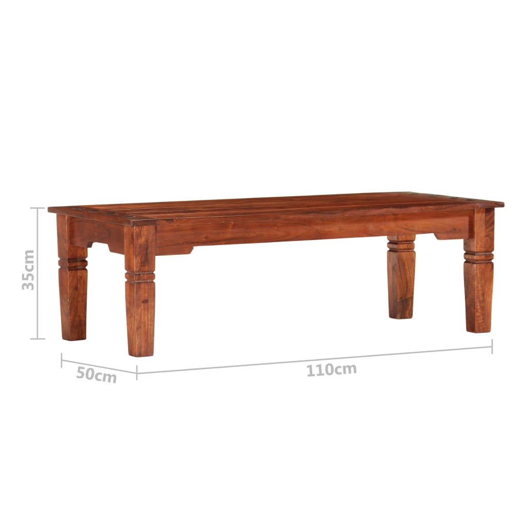 Couchtisch 110 x 50 x 35 cm Massivholz Akazie