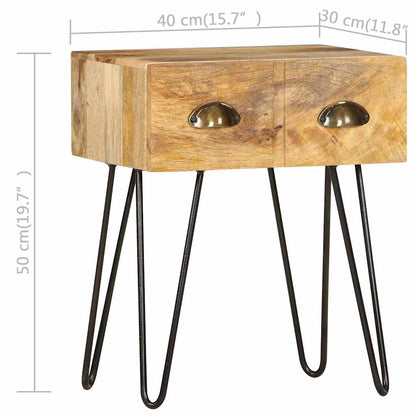 Nachttisch 40x30x50 cm Mango Massivholz
