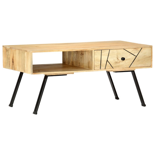 Couchtisch 95×50×42 Massivholz Mango