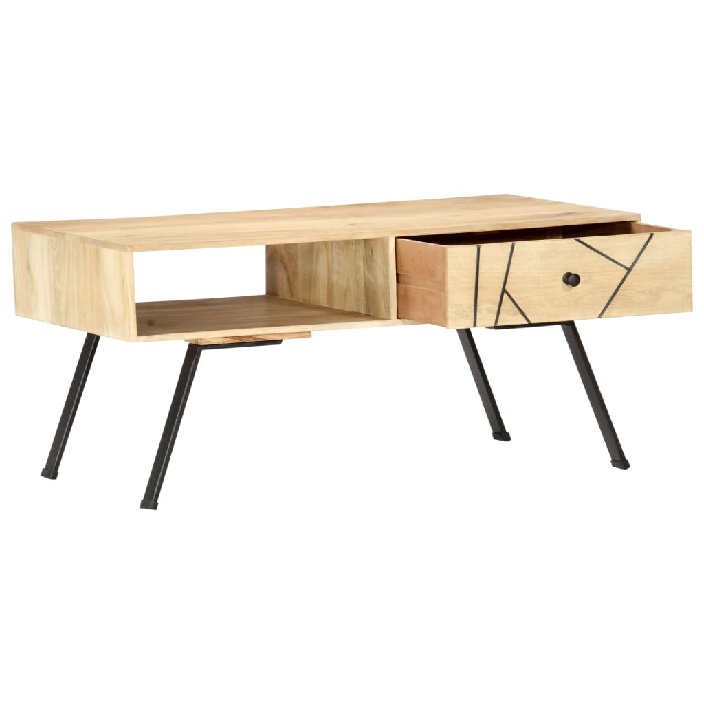 Couchtisch 95×50×42 Massivholz Mango