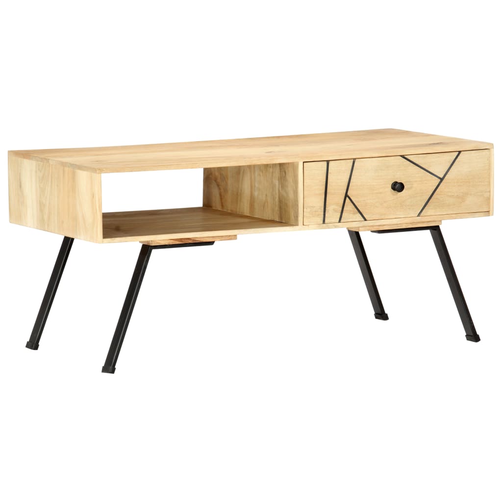Couchtisch 95×50×42 Massivholz Mango