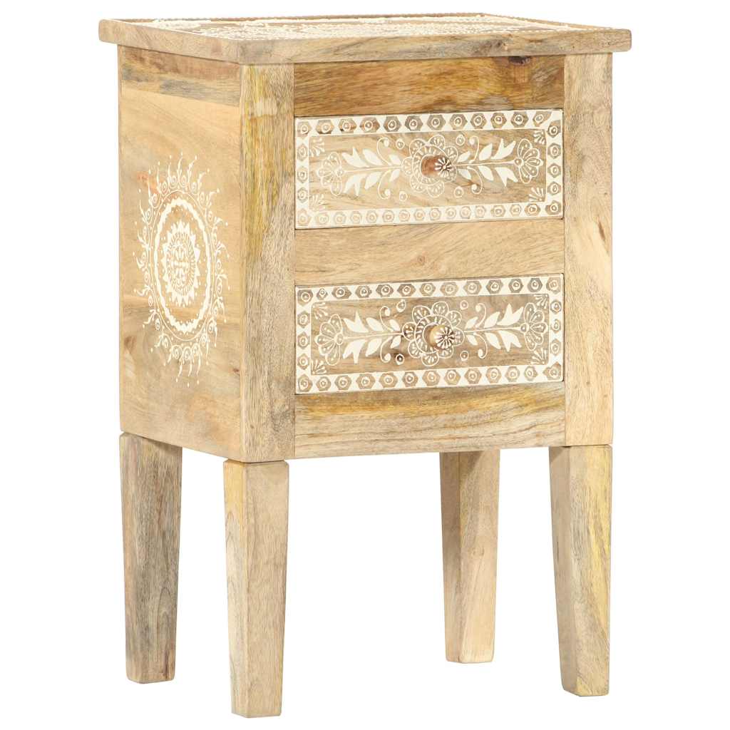 Nachttisch Handbemalt 40×30×60 cm Mango Massivholz