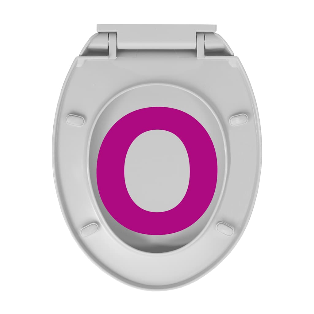 Toilettensitz mit Absenkautomatik Quick-Release Hellgrau Oval