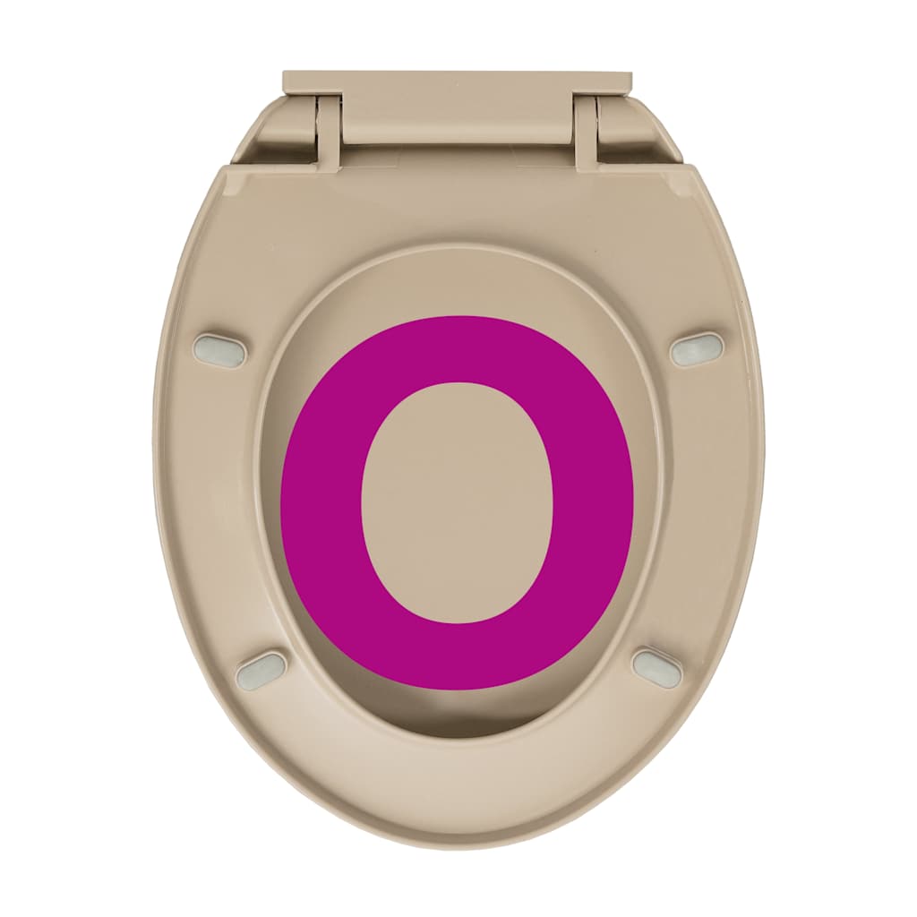 Toilettensitz mit Absenkautomatik Beige Oval