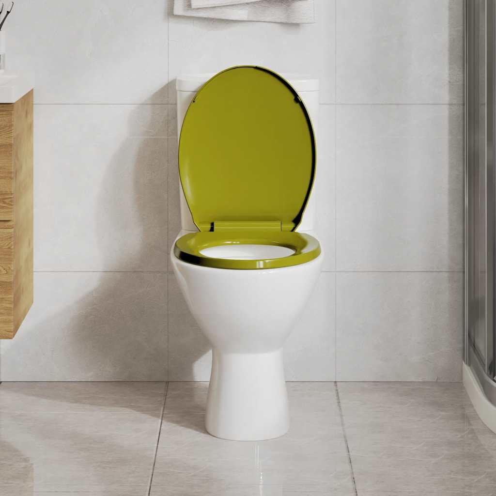 Toilettensitz mit Absenkautomatik Grün Oval