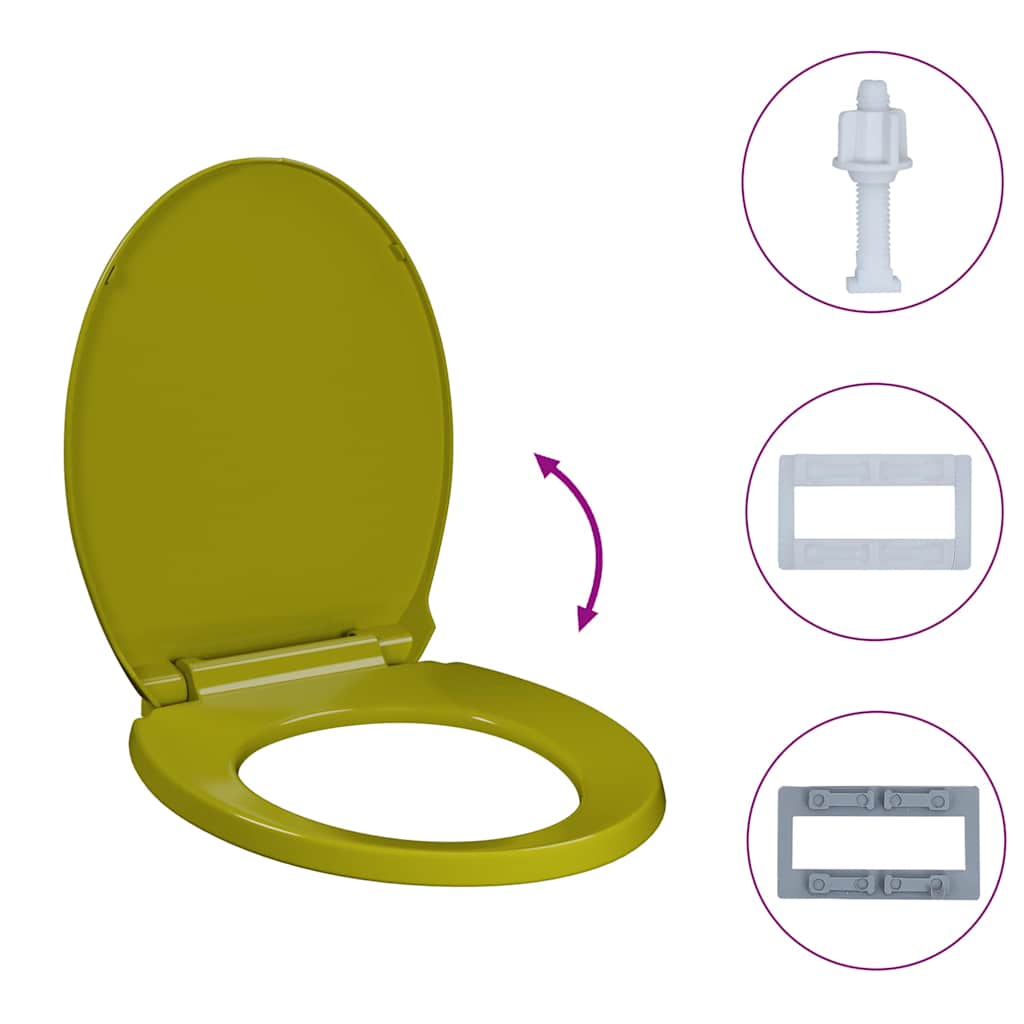 Toilettensitz mit Absenkautomatik Grün Oval