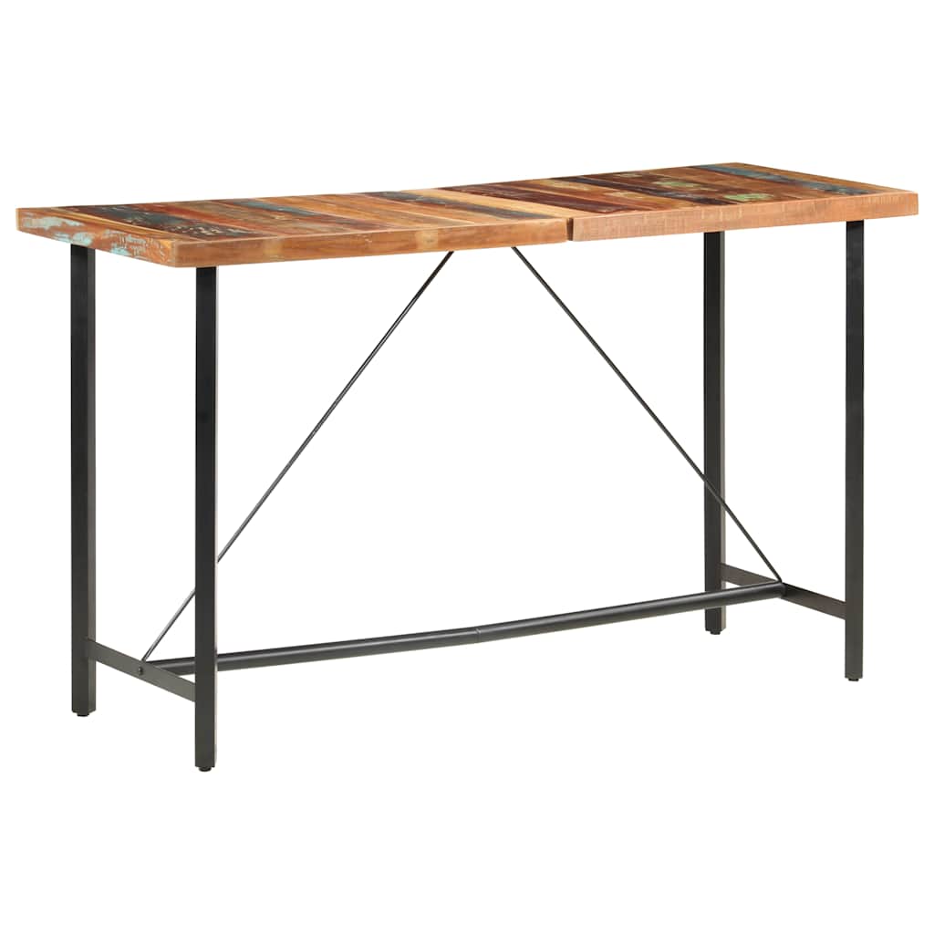 Bartisch 180 x 70 x 107 cm Recyceltes Massivholz