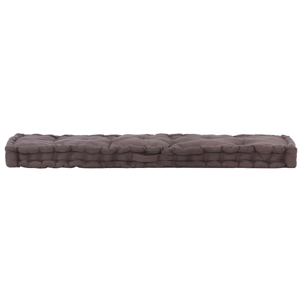 Palettenkissen Baumwolle 120×40×7 cm Anthrazit