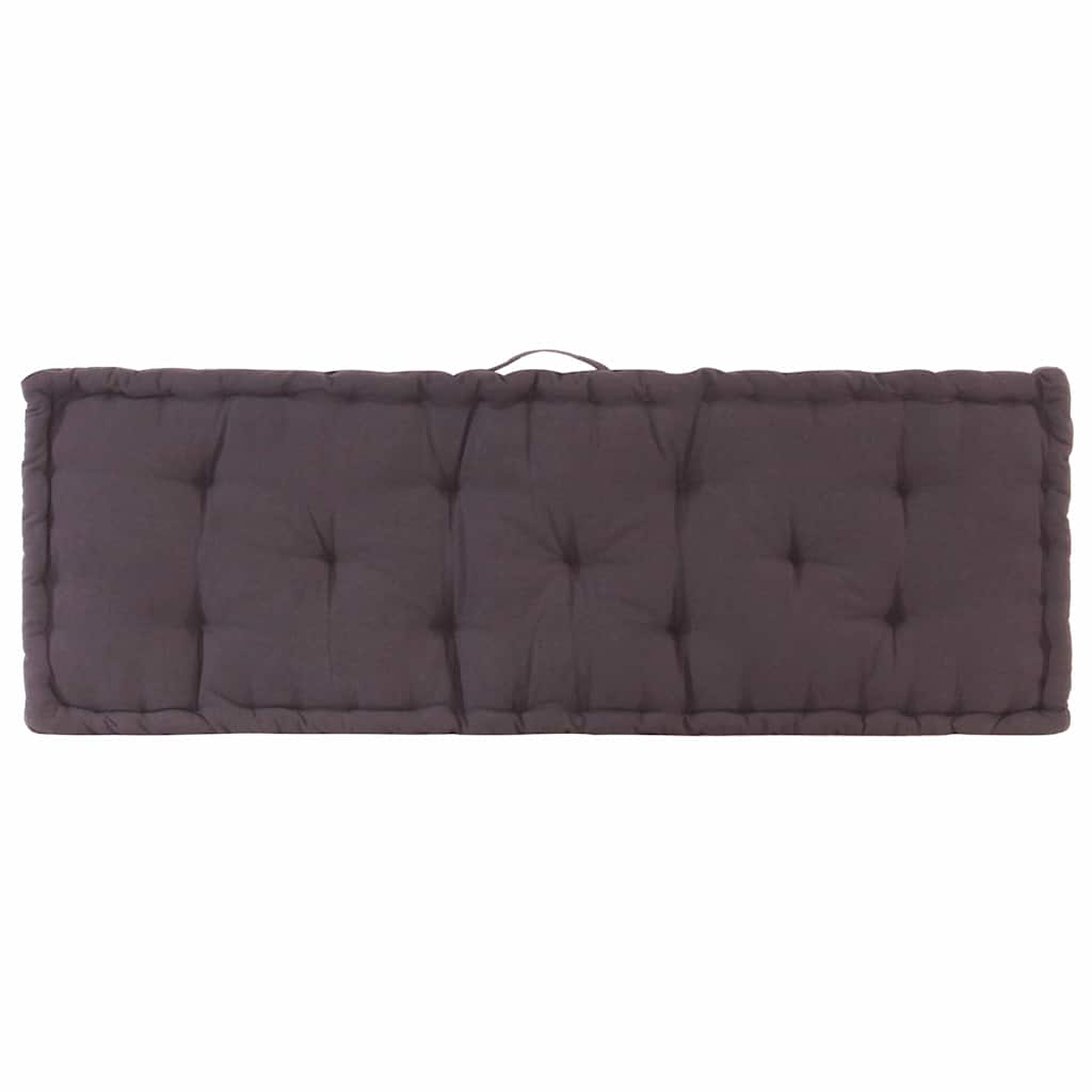 Palettenkissen Baumwolle 120×40×7 cm Anthrazit